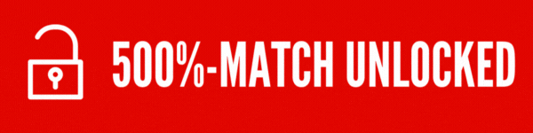 Animated 500%-MATCH activated graphic
