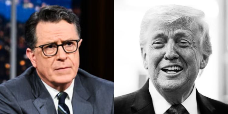 Stephen Colbert vs laughing Trump