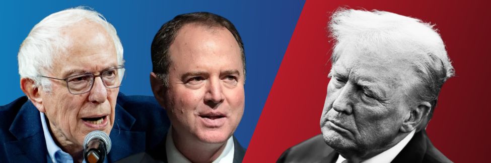 GRAPHIC: Schiff and Bernie vs Trump