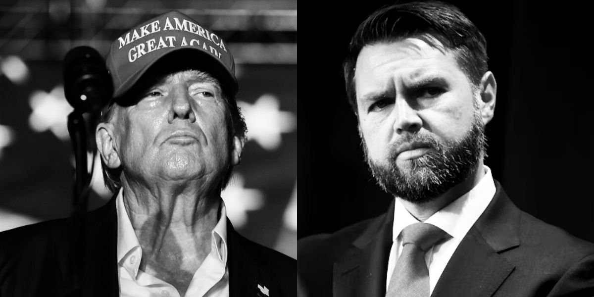 50/50 split of angry Trump and JD Vance