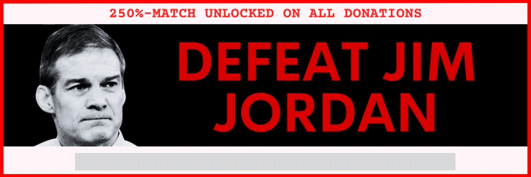 Defeat Jim Jordan thermometer, 250% match