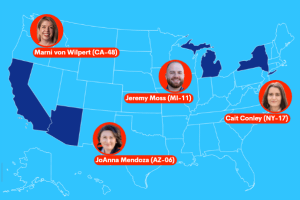 Map of Equality PAC’s battleground races