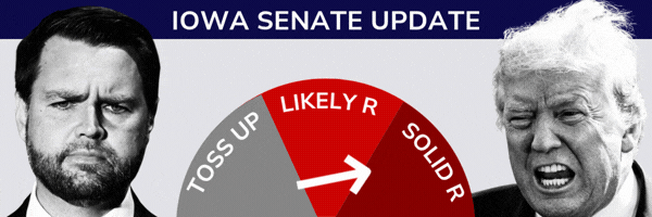 Iowa's Senate race just shifted from SOLID R to LIKELY R!