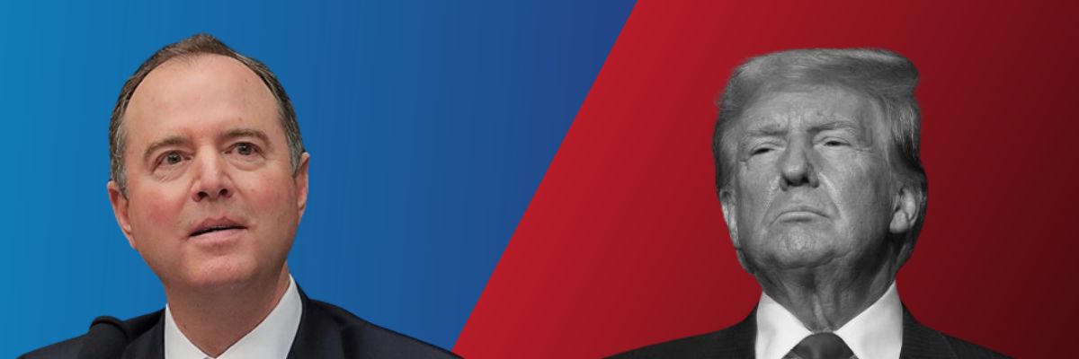 Graphic: Adam Schiff vs Donald Trump