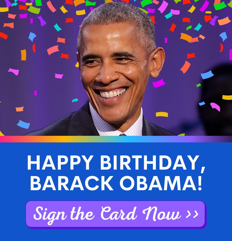 Barack Obama birthday card