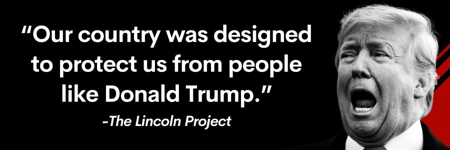 The Lincoln Project: Our country was designed to protect us from people like Donald Trump.