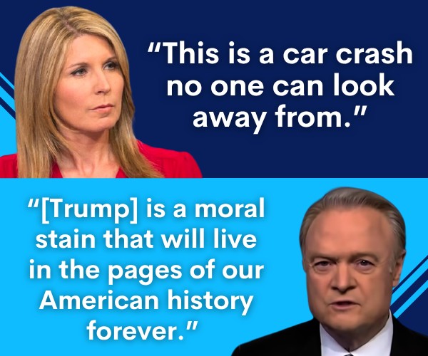 Wallace: 'This is a car crash no one can look away from.' / O'Donnell: '[Trump] is a moral stain that will live in the pages of our American history forever.'