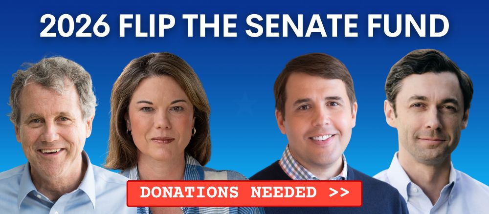 Flip the Senate Fund graphic featuring Pappas, Craig, Sherrod, and Ossoff