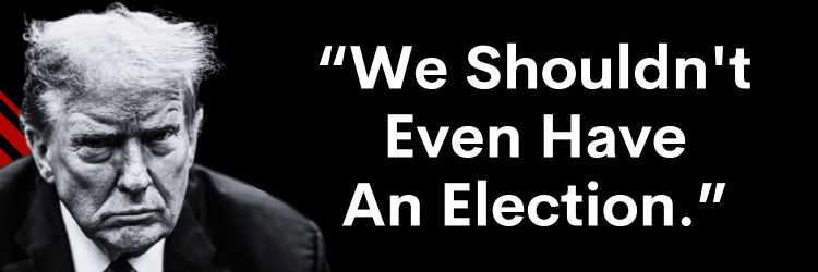 Trump: We shouldn't even have an election.