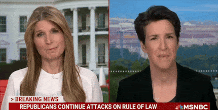 GIF of Maddow and Wallace speaking side-by-side
