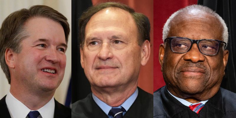 Brett Kavanaugh, Samuel Alito, and Clarence Thomas