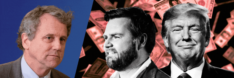 Sherrod Brown vs Donald Trump and JD Vance