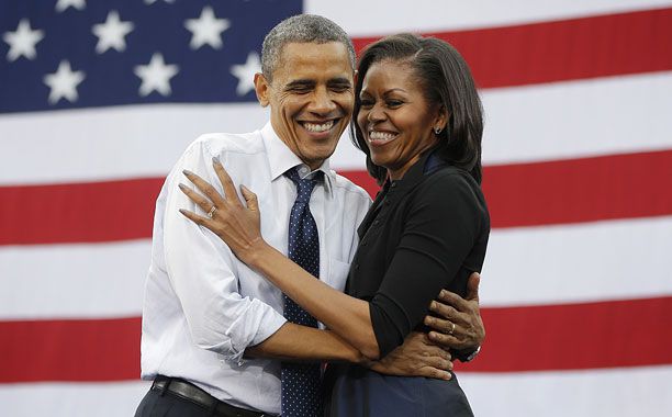Barack and Michelle Obama together