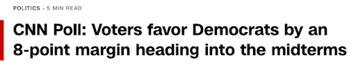 CNN POLL: Voters favor Democrats by an 8-point margin heading into the midterms