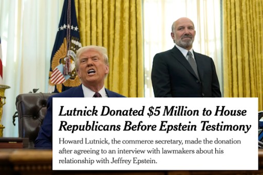 NYT: Lutnick donated $5 million to House Republicans before Epstein testimony
