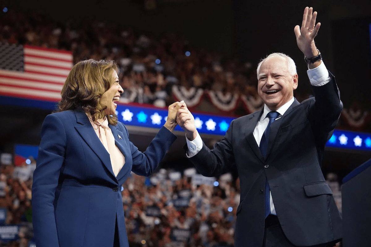 Tim Walz and Kamala Harris