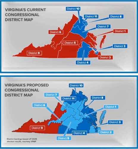 New Virginia redistricting map